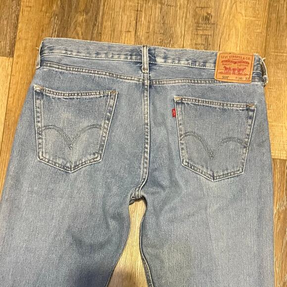 VTG Y2K Levi Strauss 505 Loose Straight Fit Jeans Mens 36x32 LW Skater Grunge - Picture 4 of 10